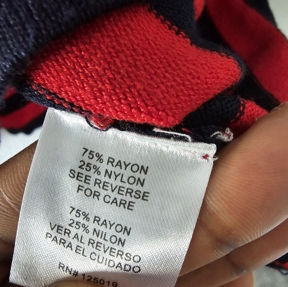 Joseph A Sweater Womens Sz 1X Plus Striped Crew Neck Flare Sleeve Coastal - Picture 8 of 10